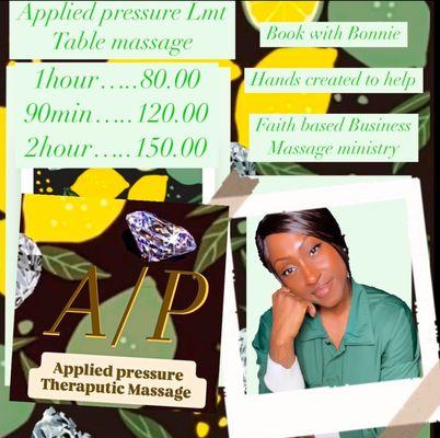 Applied Pressure Therapeutic Massage