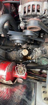 Oil filled engine bay