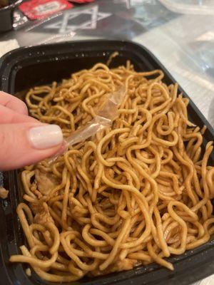 Plastic in the Chicken Lo Mein