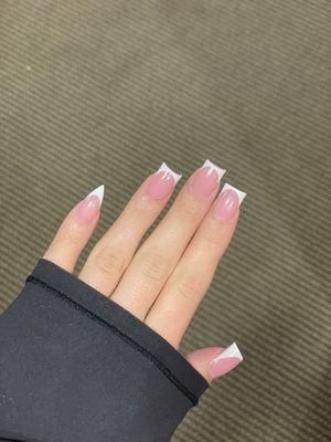 short gel x square/duck shape with french