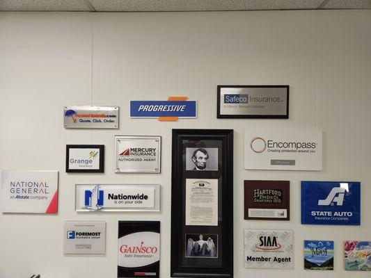 Carriers we Represent!(Some of them at least)