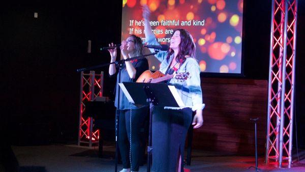 We start every Sunday AM service with a time of worship.