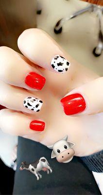 Acrylic nails with gel polish
