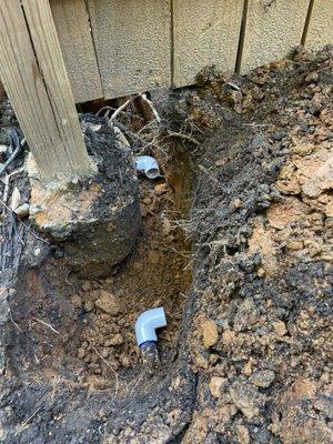 Pipe had to be replaced