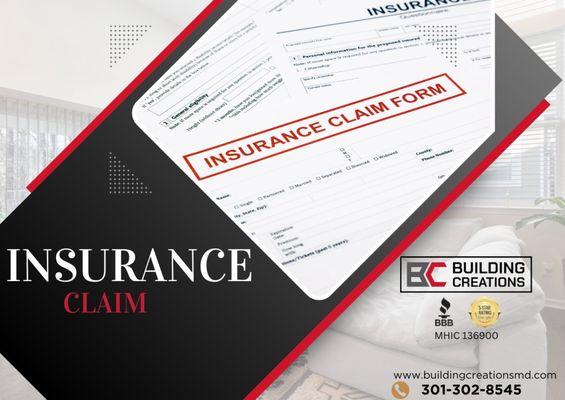 Need help with an insurance claim? We handle full repairs and restoration fast, professional, and stress-free. Call 301-302-8545.
