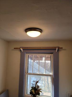 New led ceiling light installed