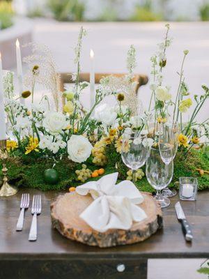 refreshing garden table design for a wedding