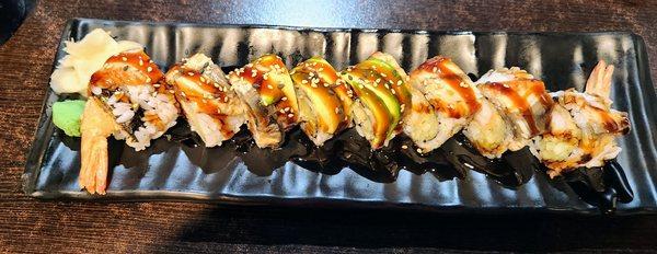 Dragon roll sushi