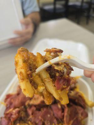 Hands down the best Chili Cheese Fries with Pastrami.