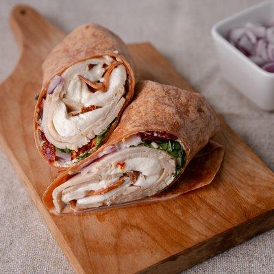 Tomato Basil Turkey Wrap!
