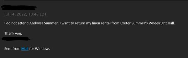 My email to them (comes first)