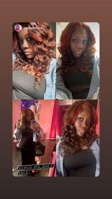 Customize the color wig installment