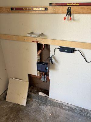 Cut wall+ loop installation