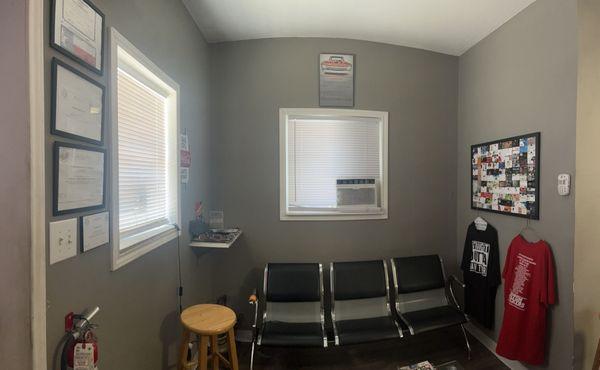 Customer waiting area