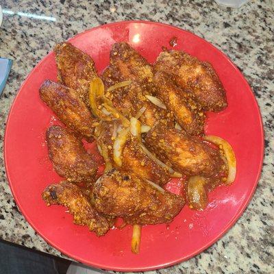 Hot wings,  but not Buffalo hot wings.