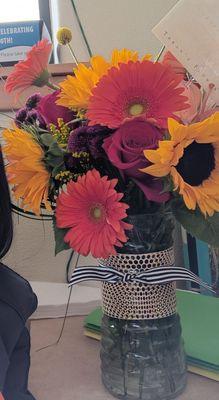 This arrangement was called the Tangerine Twist. So colorful!