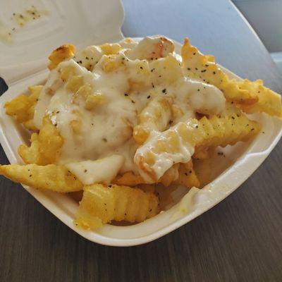 Garlic lemon pepper fries