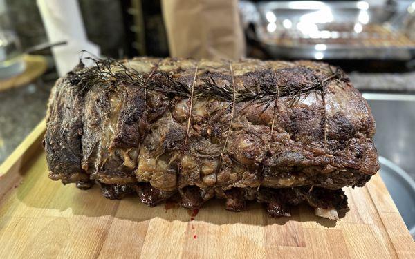 Roasted Harris Ranch prime rib