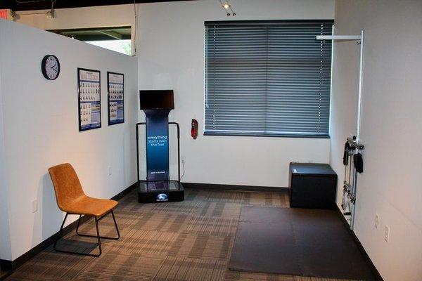 Our rehab area has plenty of room to work on your problem areas. We also have a foot scanner to make sure you have proper support.