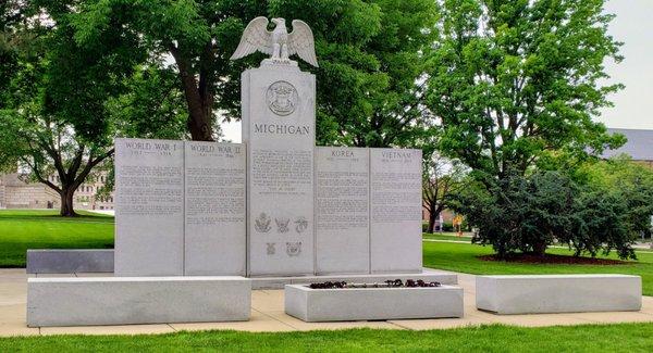 View of Michigan Veterans Memorial