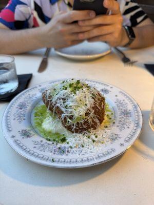 crab + n'djua arancini