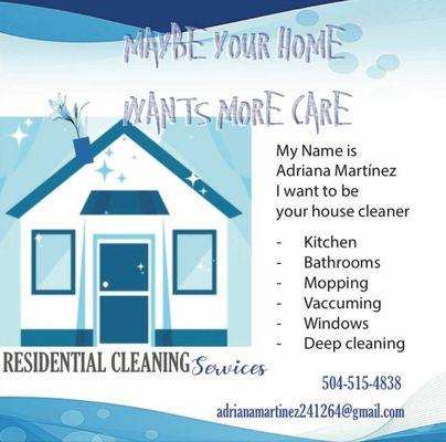 Adriana Martinez Residencial Cleaning Services