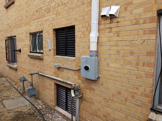 Radon mitigation system installed by Absolute Radon Safety - The absolute best choice for radon mitigation.