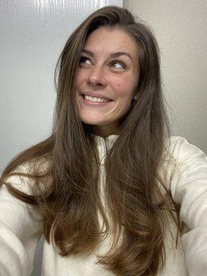 Hair cut and blow out looks