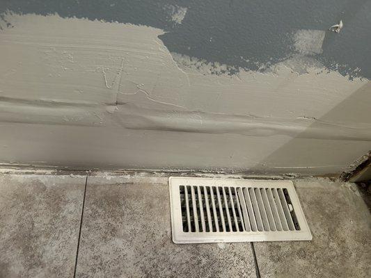 Half ass drywall job