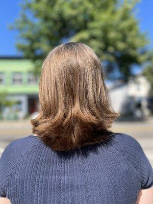 Fresh cut with layers