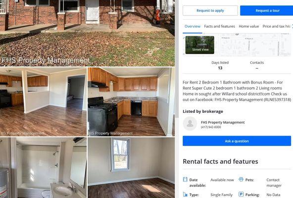 just proof that the house is currently listed with the stove that was never fixed!