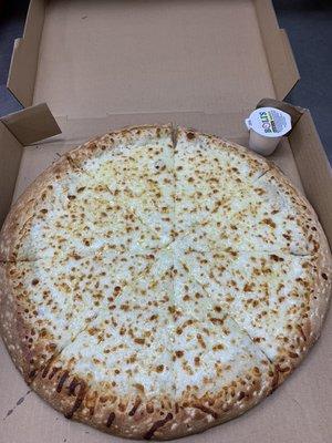 Delicious white pizza