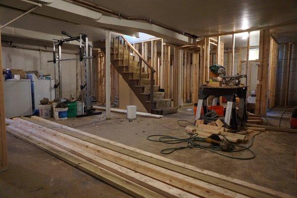 Beverly Basement beginning stages