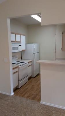 Kitchen in the 1 bed.