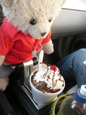 Tristan said the cherry matched the color of his rosy complexion so therefore it was his to eat.