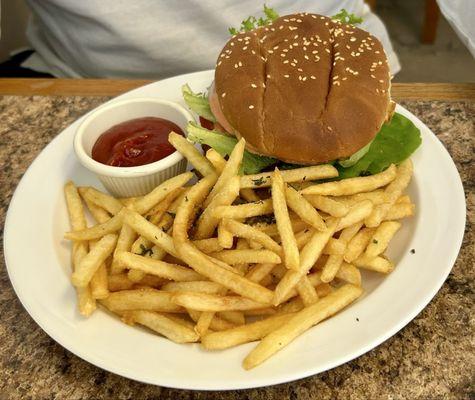 Burger & fries.