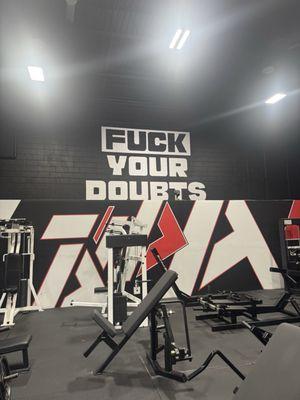 Inside the workout area