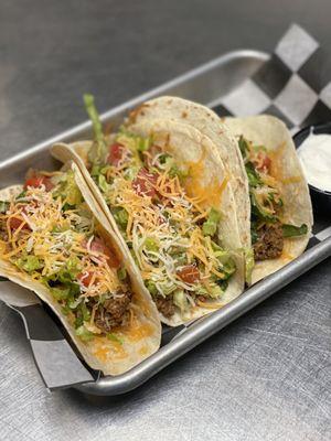 Tuesday night special beef tacos!!