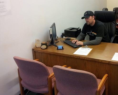 Giving a free estimate