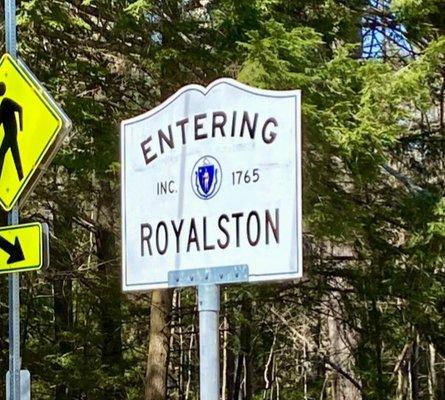 Entering Royalston.