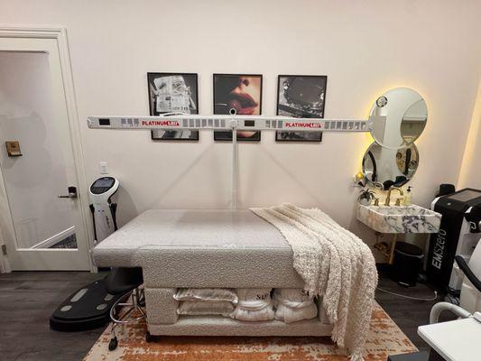 Our luxurious plush & oak bed