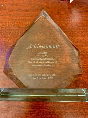 January 2020 Quicken Loan Team Top Producer