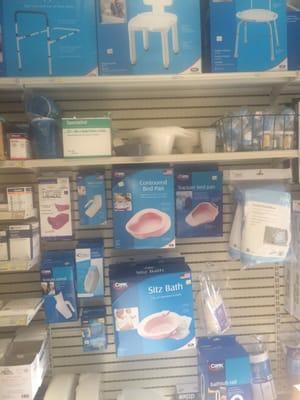 Bedpans, crutches, shower chairs