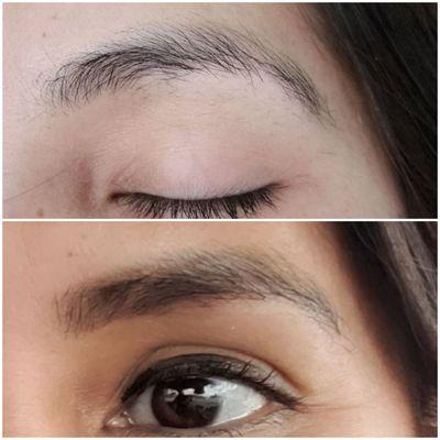 Before and after my first visit with Sandy