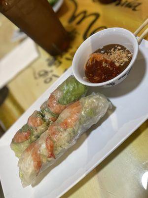 Fresh pork and shrimp spring rolls