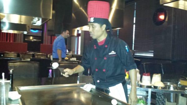 Yam on the Hibatchi grill..