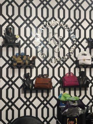 The inside of the suite
Handbags and Sunglasses