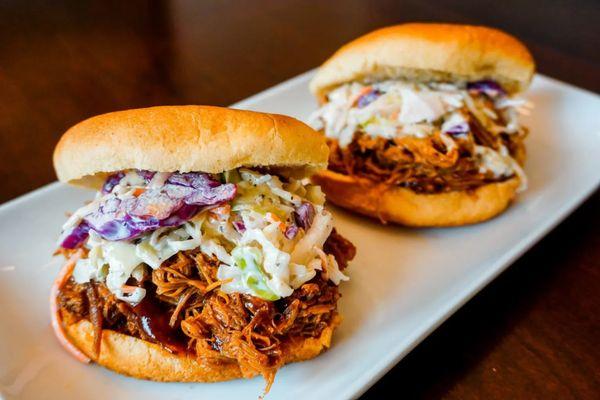 Pulled pork sandwich is delicious