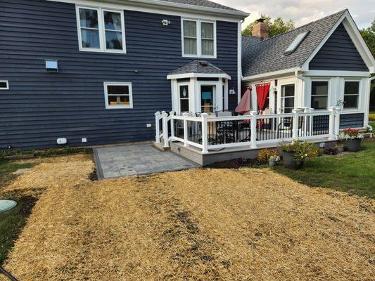 Patio adjoining deck