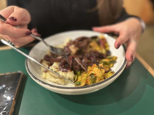 Steak and potato